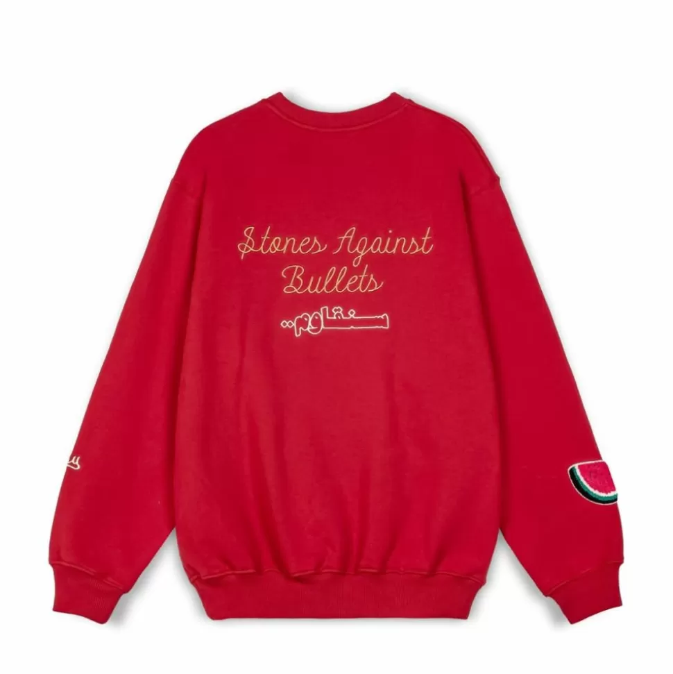 Sweatshirts*Grimey Sudadera Nablus Vintage Crewneck - Dark Red - Fw23