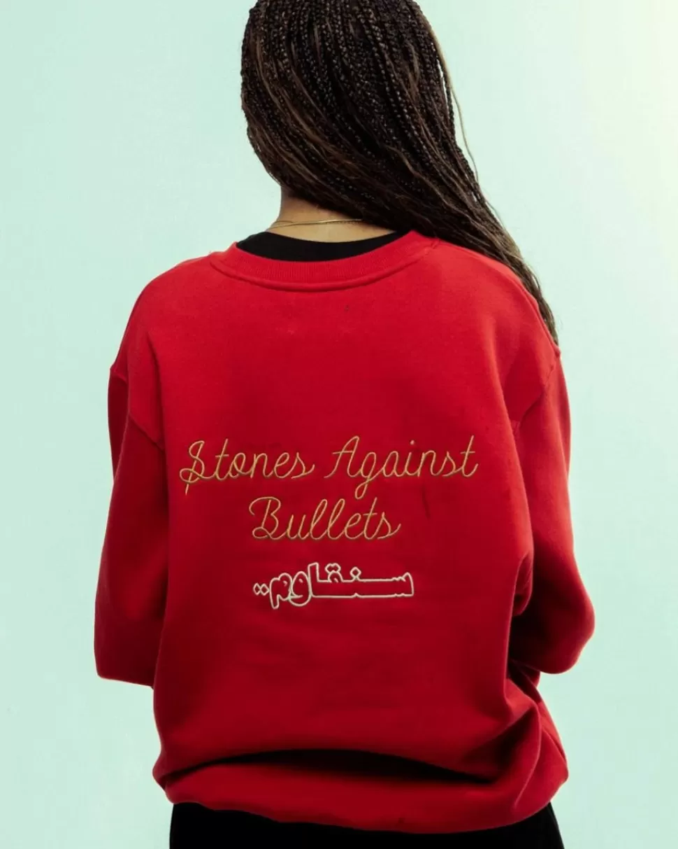 Sweatshirts*Grimey Sudadera Nablus Vintage Crewneck - Dark Red - Fw23