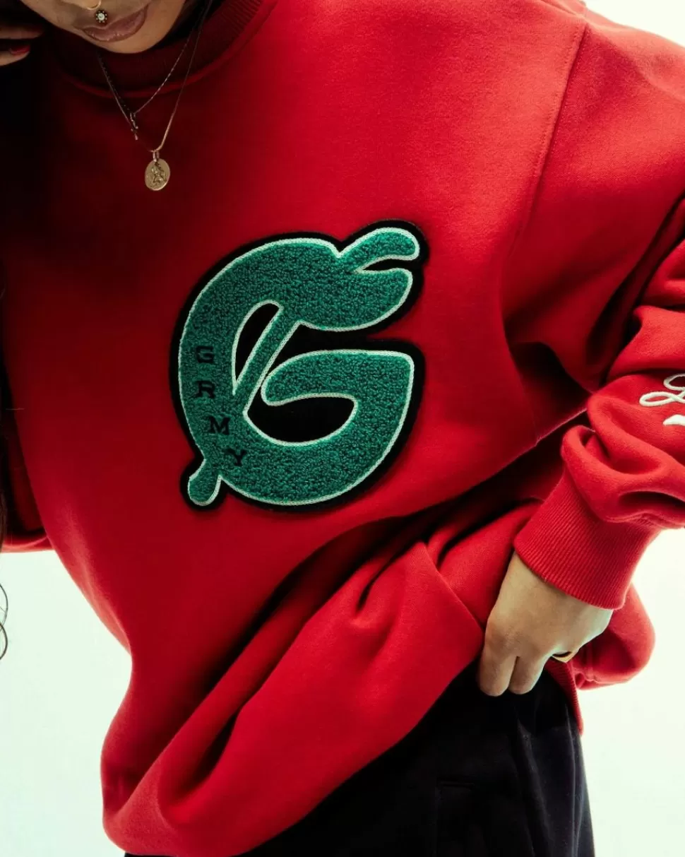 Sweatshirts*Grimey Sudadera Nablus Vintage Crewneck - Dark Red - Fw23