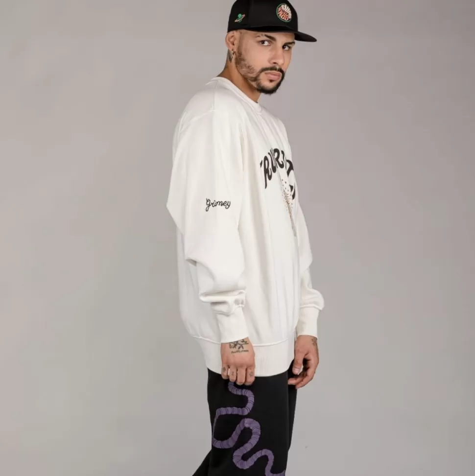 Sweatshirts*Grimey Sudadera "Snipes X True Roots" Crewneck - White - Fall 22