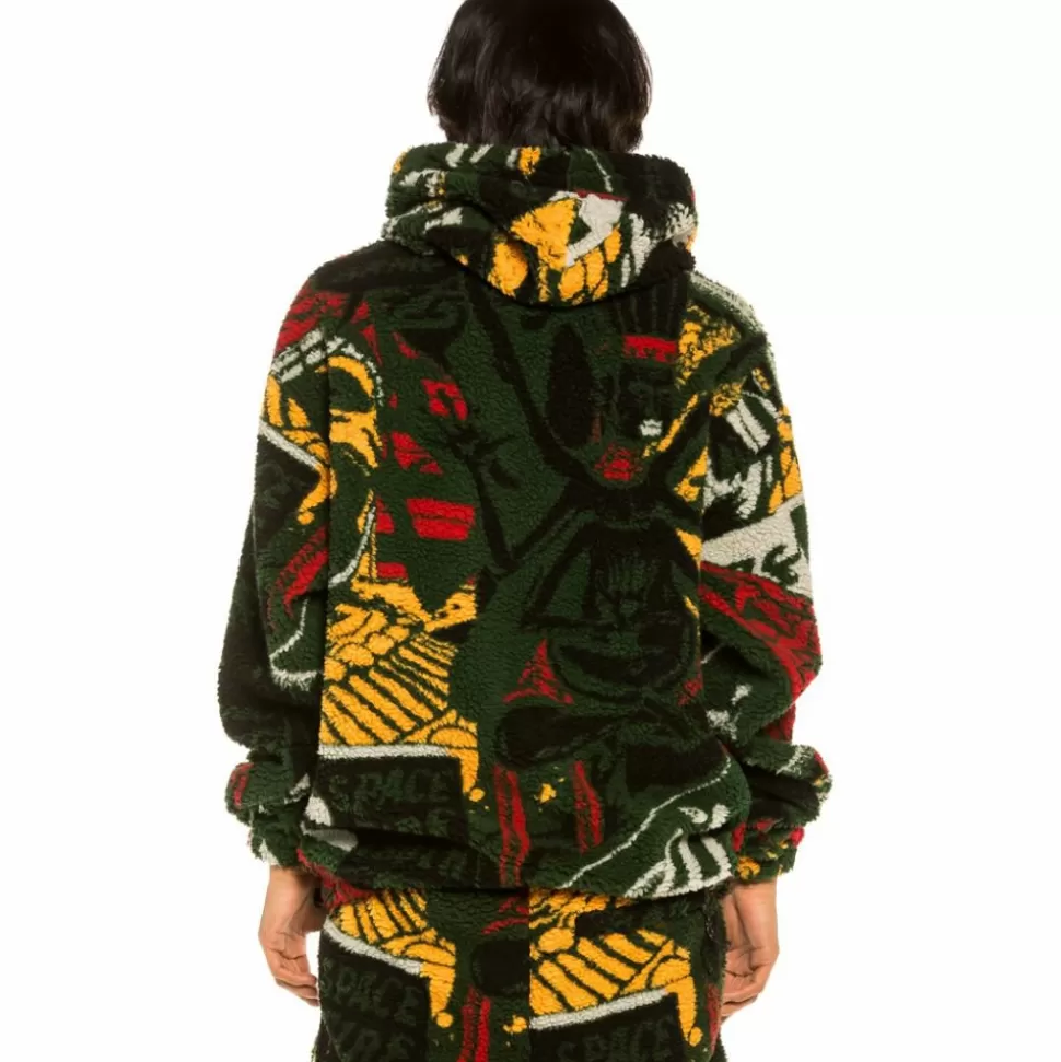 Sweatshirts*Grimey Sudadera Space Lady All Over Jacquard Sherpa - Orange - Winter 21