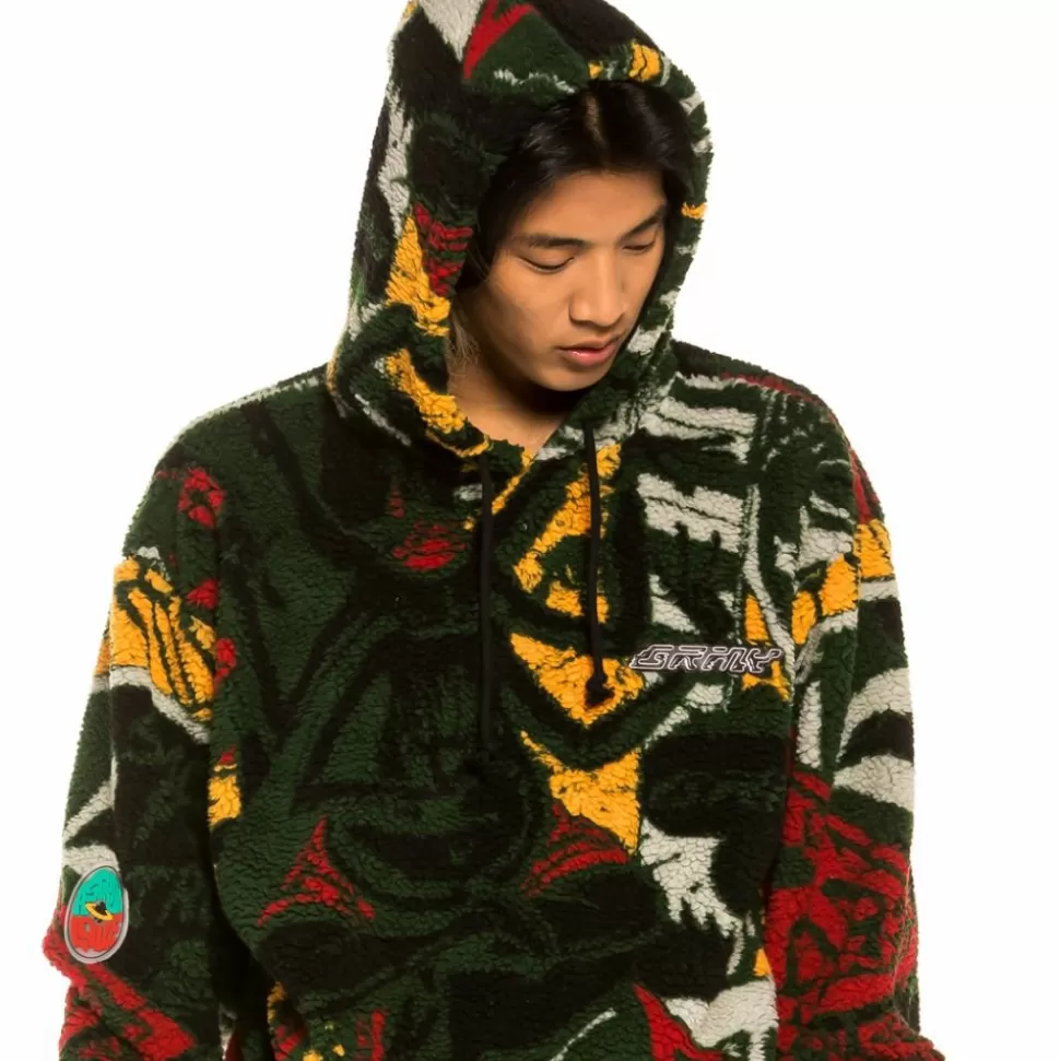 Sweatshirts*Grimey Sudadera Space Lady All Over Jacquard Sherpa - Orange - Winter 21