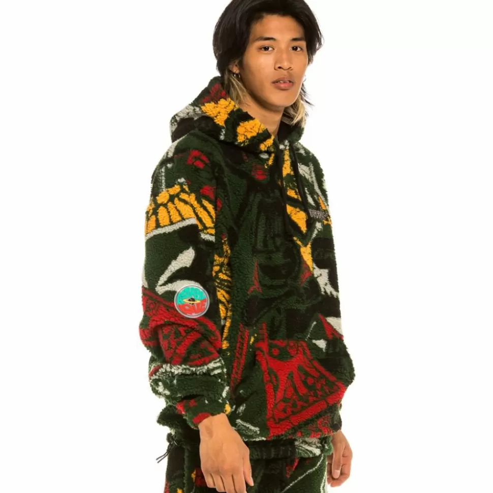 Sweatshirts*Grimey Sudadera Space Lady All Over Jacquard Sherpa - Orange - Winter 21