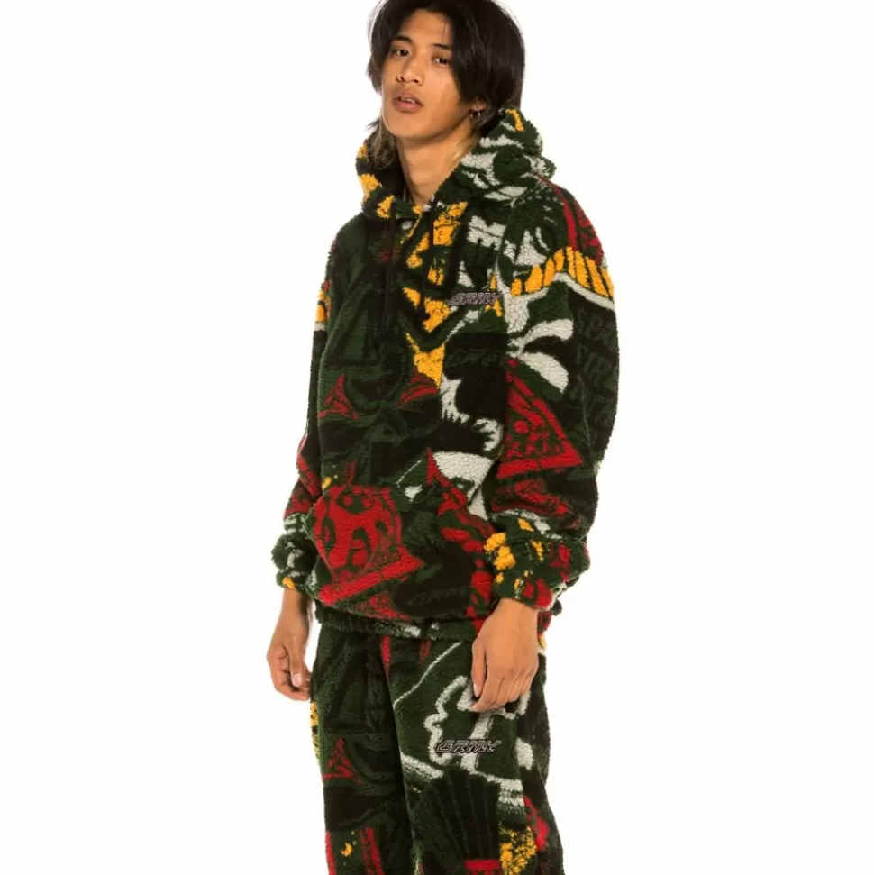 Sweatshirts*Grimey Sudadera Space Lady All Over Jacquard Sherpa - Orange - Winter 21